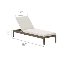 Load image into Gallery viewer, Northlake 3-Piece Outdoor Patio Teak Wood Furniture Set with Chaise Lounges and Side Table in Weathered Gray