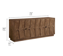 Load image into Gallery viewer, Veda 72" Mango Wood Sideboard Cabinet in Walnut