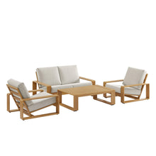 Load image into Gallery viewer, Lirienne 4-Piece Outdoor Patio Aluminum Faux Wood Furniture Set
