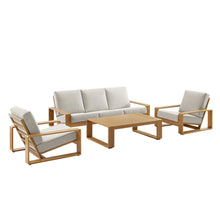 Load image into Gallery viewer, Lirienne 4-Piece Outdoor Patio Aluminum Faux Wood Furniture Set