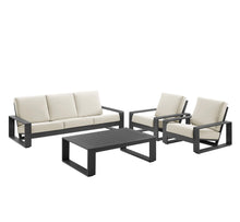 Load image into Gallery viewer, Lirienne 4-Piece Outdoor Patio Aluminum Furniture Set