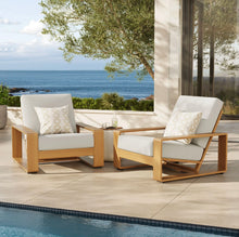 Load image into Gallery viewer, Lirienne Outdoor Patio Aluminum Faux Wood Armchairs Set of 2
