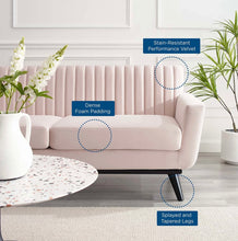 Load image into Gallery viewer, Engage Channel Tufted Performance Velvet Loveseat