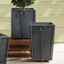 Load image into Gallery viewer, Antique Gray Tapered Planter