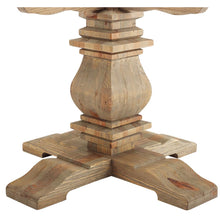 Load image into Gallery viewer, Column Round Pine Wood Dining Table in Brown
