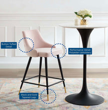 Load image into Gallery viewer, Adorn Performance Velvet Counter Bar Stool