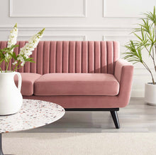 Load image into Gallery viewer, Engage Channel Tufted Performance Velvet Loveseat