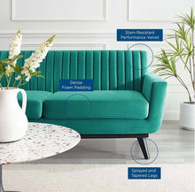 Load image into Gallery viewer, Engage Channel Tufted Performance Velvet Loveseat