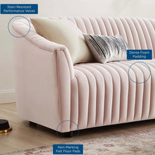 Load image into Gallery viewer, Announce Performance Velvet Channel Tufted Loveseat