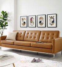 Load image into Gallery viewer, Loft Tufted Upholstered Faux Leather collection