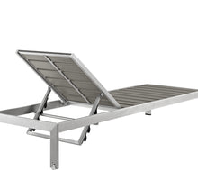 Load image into Gallery viewer, Shore Chaise Outdoor Patio Aluminum Set of 2 in Silver Gray
