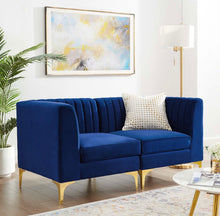 Load image into Gallery viewer, Triumph Channel Tufted Performance Velvet Loveseat