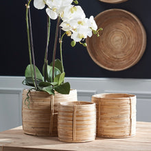 Load image into Gallery viewer, Cane Rattan Mini Baskets, set of 3