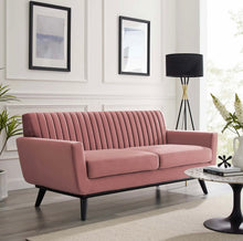 Load image into Gallery viewer, Engage Channel Tufted Performance Velvet Loveseat