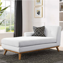 Load image into Gallery viewer, Engage Left-Facing Upholstered Fabric Chaise in Azure