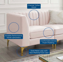 Load image into Gallery viewer, Triumph Channel Tufted Performance Velvet Loveseat