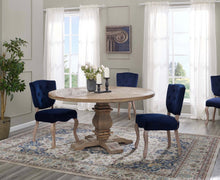 Load image into Gallery viewer, Column Round Pine Wood Dining Table in Brown