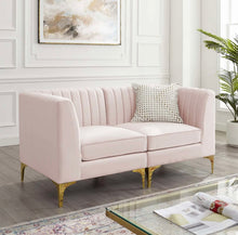 Load image into Gallery viewer, Triumph Channel Tufted Performance Velvet Loveseat
