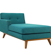 Load image into Gallery viewer, Engage Left-Facing Upholstered Fabric Chaise in Azure