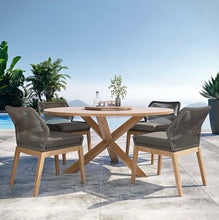 Load image into Gallery viewer, 5-Piece Outdoor Patio Teak Wood Dining Set
