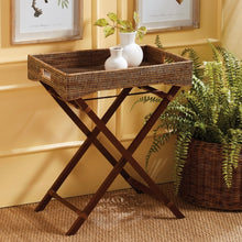 Load image into Gallery viewer, Burma Rattan Butler Tray table
