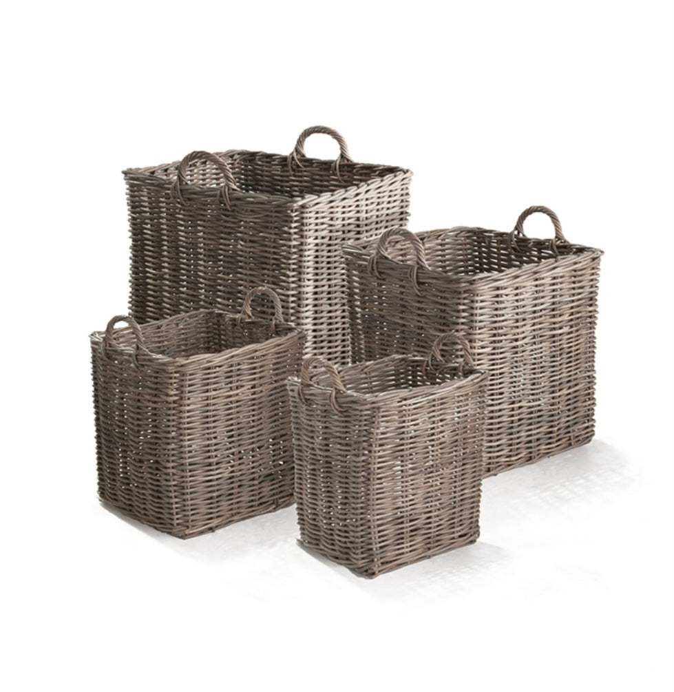 NORMANDY SQUARE APPLE BASKETS, SET OF 4