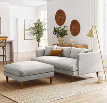 Load image into Gallery viewer, Zoya Down Filled Overstuffed Sofa and Ottoman Set
