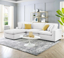 Load image into Gallery viewer, Giuli Down Filled Overstuffed Performance Velvet 4-Piece Sectional Sofa

