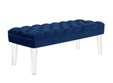 Load image into Gallery viewer, Valet Performance Velvet Bench in Ivory
