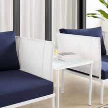 Load image into Gallery viewer, Harmony 3-Piece Sunbrella® Outdoor Patio Aluminum Seating Set
