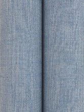 Load image into Gallery viewer, Combed Linen Cornflower Blue Wallpaper
