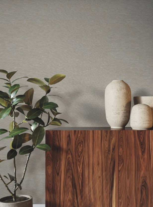 Linen Sunrise Grey Wallpaper