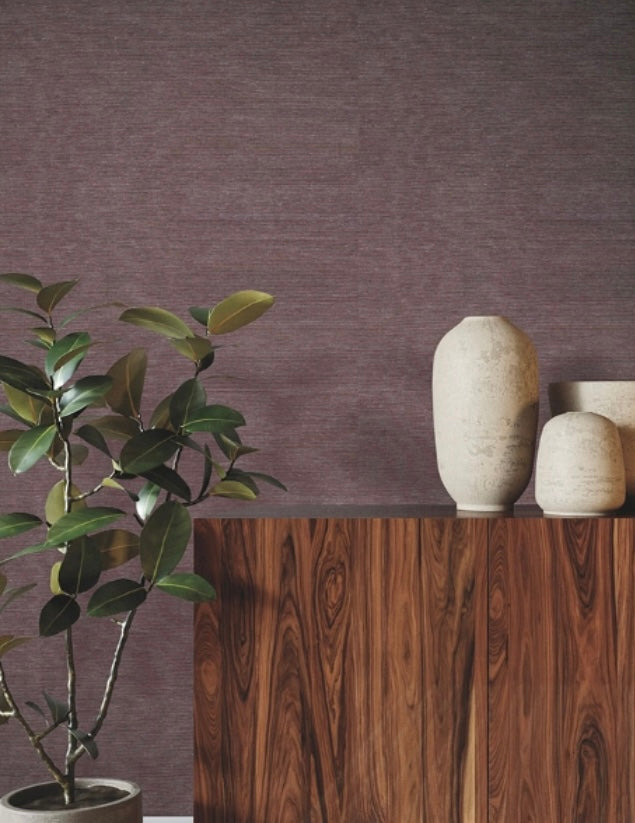 Linen Levels Fig Wallpaper