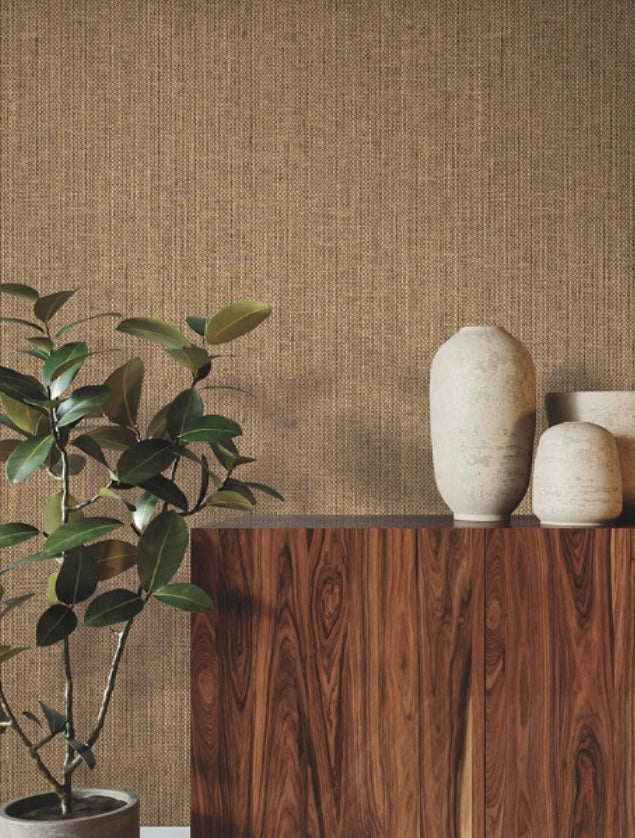Basketweave Paperweave Cattail Wallpaper