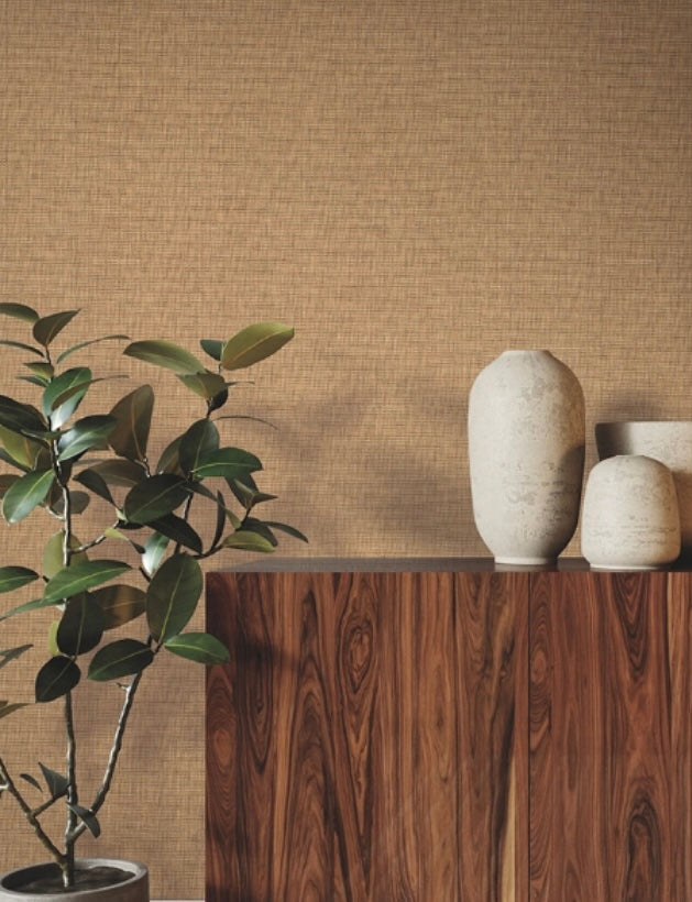 Check Paperweave Saddle Weave Wallpaper