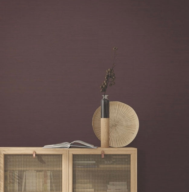 Painted Hemp Rumba Red Wallpaper