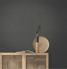 Load image into Gallery viewer, Painted Hemp Charcoal Wallpaper
