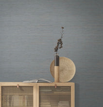 Load image into Gallery viewer, Painted Hemp Dusty Blue Wallpaper
