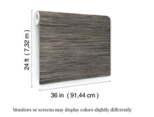 Load image into Gallery viewer, Shimmering Hemp Black / Silver Wallpaper
