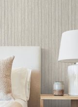 Load image into Gallery viewer, Striped Cotton Gardenia Wallpaper
