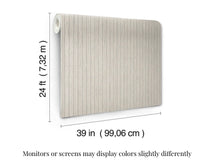 Load image into Gallery viewer, Striped Cotton Gardenia Wallpaper
