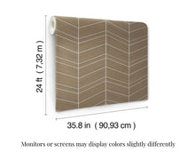 Load image into Gallery viewer, Chevron Abaca Cinnamon Wallpaper
