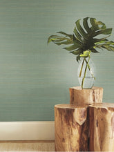 Load image into Gallery viewer, Tailored Abaca Seafoam Wallpaper
