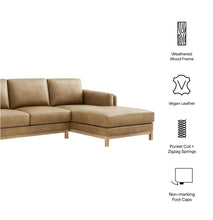 Load image into Gallery viewer, Roscoe Right-Facing Vegan Leather Sectional Sofa with Chaise
