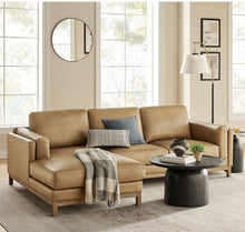Load image into Gallery viewer, Roscoe Left-Facing Vegan Leather Sectional Sofa with Chaise
