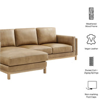Load image into Gallery viewer, Roscoe Left-Facing Vegan Leather Sectional Sofa with Chaise
