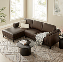 Load image into Gallery viewer, Roscoe Left-Facing Vegan Leather Sectional Sofa with Chaise
