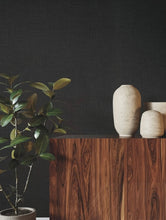 Load image into Gallery viewer, Jute Weave Black Wallpaper
