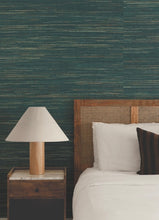 Load image into Gallery viewer, Multicolored Hemp Teal Wallpaper
