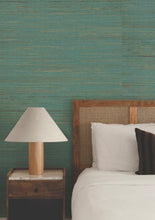 Load image into Gallery viewer, Multicolored Hemp Aqua Wallpaper
